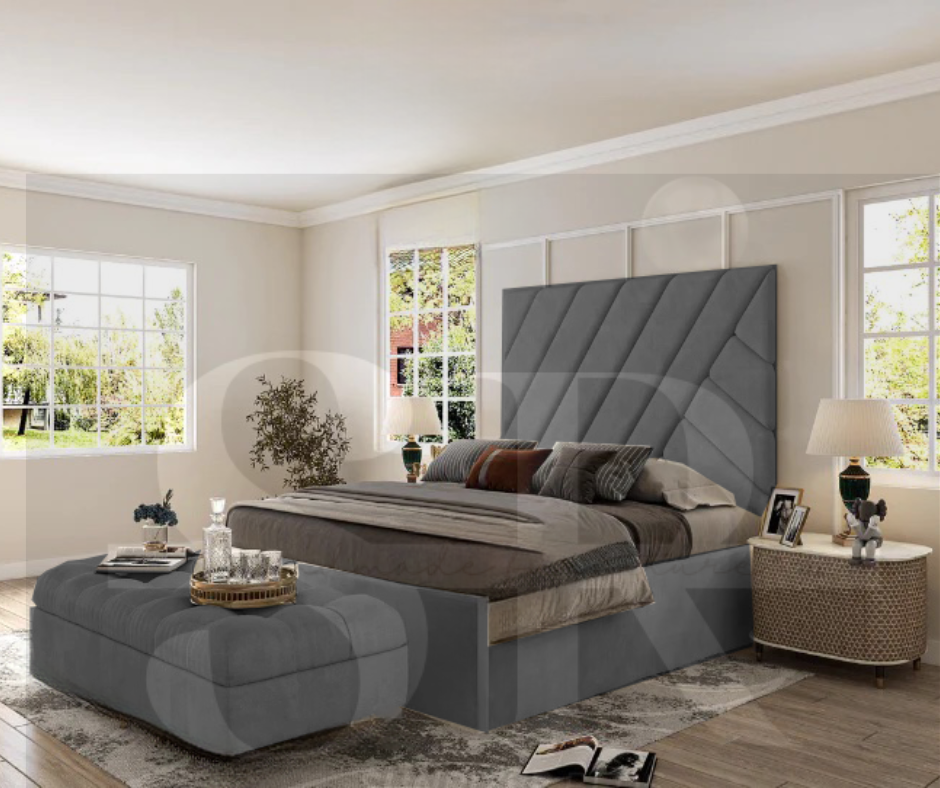 Mia Cross Multi panel Bed | Luxury Bed