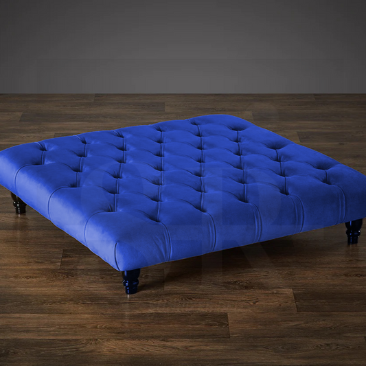 Repose-pieds en velours Dunelm Zoe