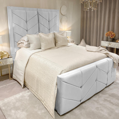 Oli Luxury Bed Frame | Tall Headboard  Bed Frame