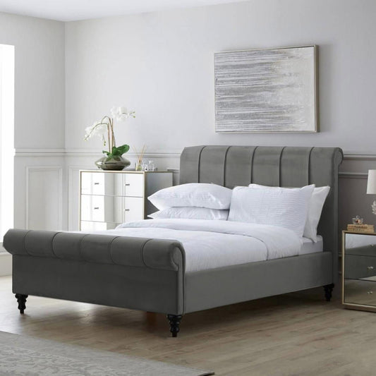 Amanda Scroll Panel sleigh Bed | Sleigh Bed Frame